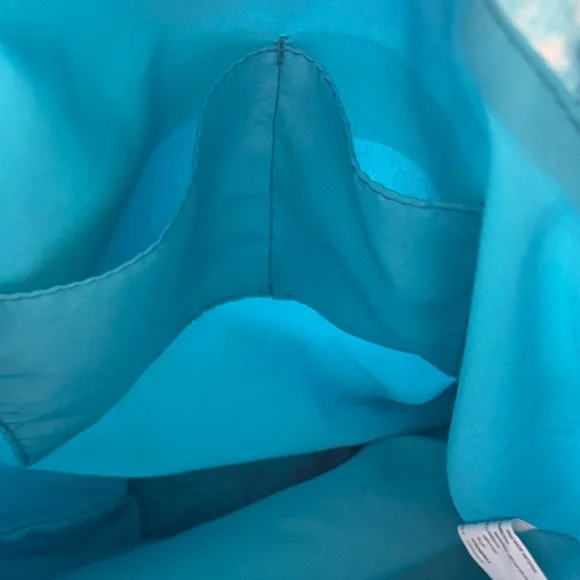 Blue Tie-Dye Tote Bag Cute With Zippered Pocket Inside Nice❤️ - Picture 5 of 7